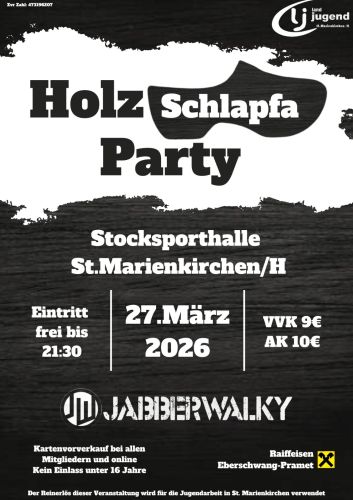 Entradas para Holzschlapfaparty 2026 en 27.03.2026 - Comprar entradas